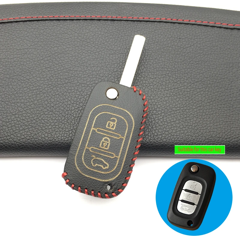 Чехол для клавиатуры из 100% кожи чехол Lada Sedan Largus Kalina Granta Vesta X Ray XRay Renault Dacia ключей с 3