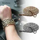 Браслет-цепочка из нержавеющей стали, металлическая, 101 см