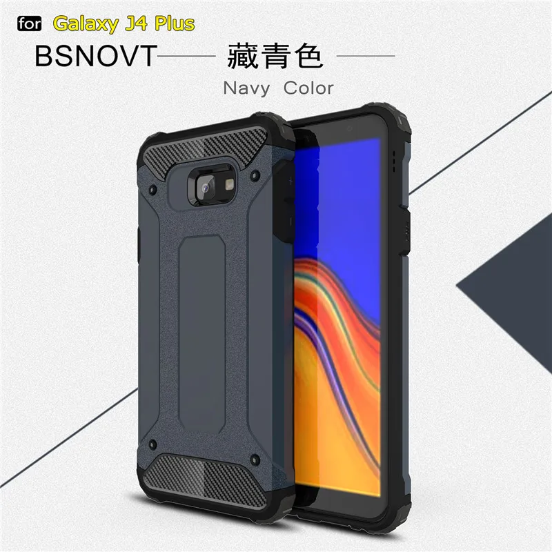 BSNOVT чехол для Samsung Galaxy J4 Prime противоударный мягкий силиконовый + жесткий