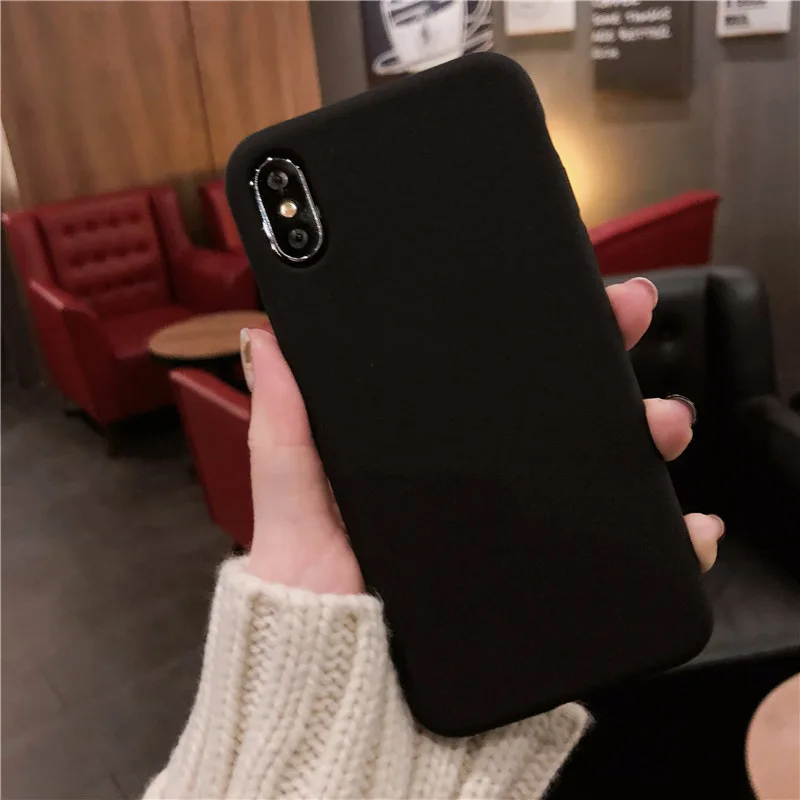 Матовый простой чехол карамельного цвета для iPhone 11 pro max 7 8 6 s plus xs x xr 360 роскошный