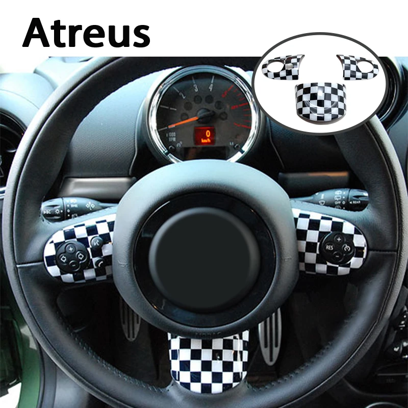 3 шт. наклейки на руль автомобиля для Mini Cooper JCW clubman R52 R55 R56 R57 R58 R59 R60 R61 F55 F56|car