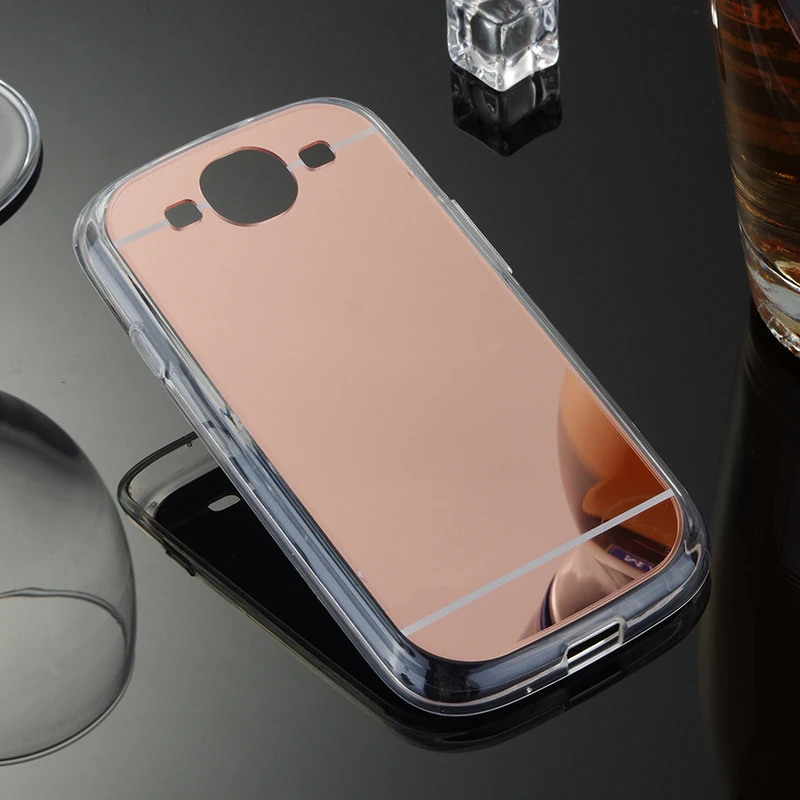 Для samsung galaxy S3 зеркальный чехол мягкий для задней крышки из ТПУ i9300 сотового