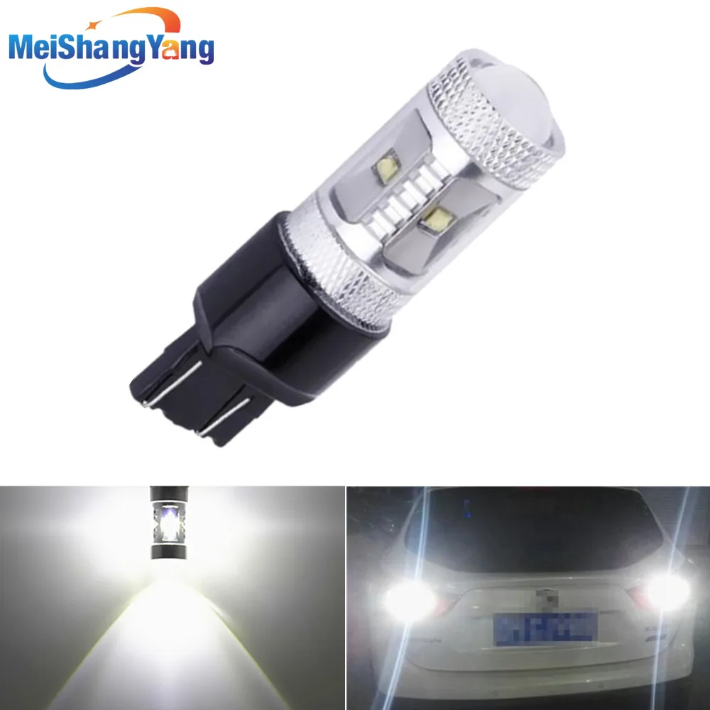 

7443 7440 30W Cree Led Chip Lamp car Bulb Auto w21/5w led car bulbs rear brake Lights Car Light Source parking 12V 6000K