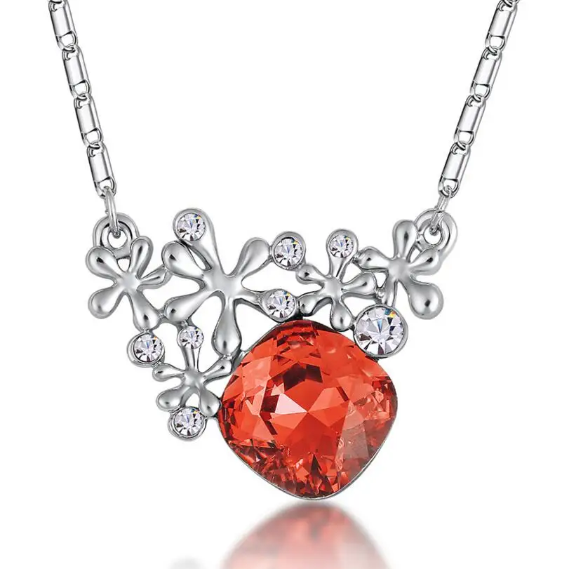 Женское классическое ожерелье с подвеской в виде Красивого цветка модное