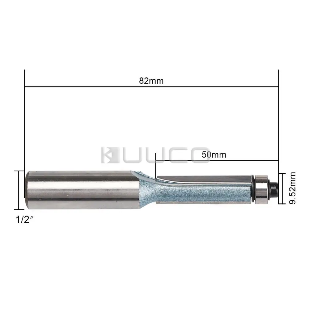 5 PCS/LOT Woodworking Tools/Lengthened Flush Trim Router Bits with Bearing Milling Cutter for plastics/carbon fiber/MDF/wood etc |
