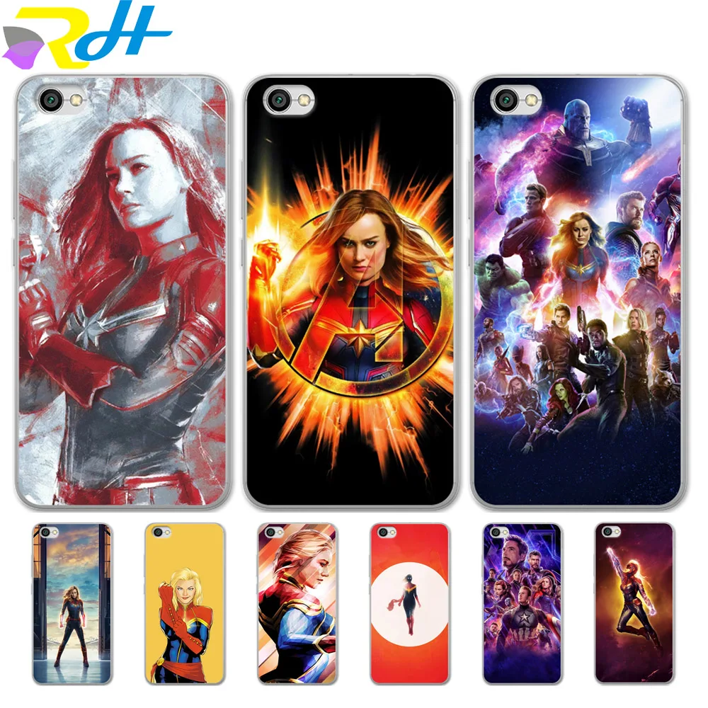 Силиконовый мягкий чехол для Redmi Coque Etui модные чехлы с капитаном Marvel xiaomi Note 4X 5A 6Pro 7
