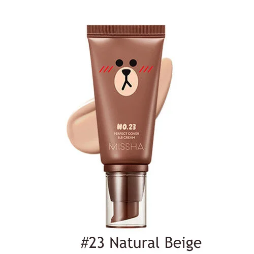 23 Natural Beige MISSHA M идеальное покрытие BB крем 6 цветов 50 мл основа для макияжа CC отбеливающие кремы тональный крем увлажняющий тональный крем корейская косметика - Цвет: 23 Natural Beige