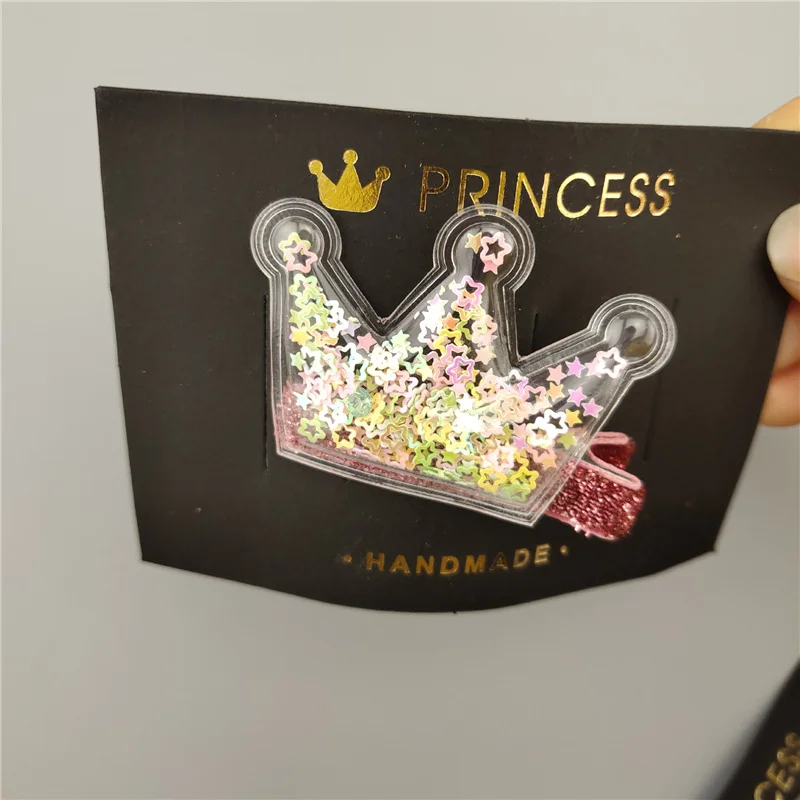 multi crown Корейский зажим для волос прозрачный блестки наполнитель шпилька милые аксессуары для волос цветок Корона Звезда головной убор новые заколки для девочек - Цвет: multi crown