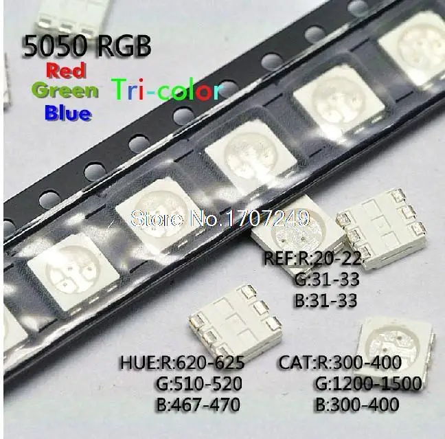 500 шт./лот 5050 красный зеленый и синий светодиод Rgb СВЕТОДИОД|rgb led|lot lotrgb diode |