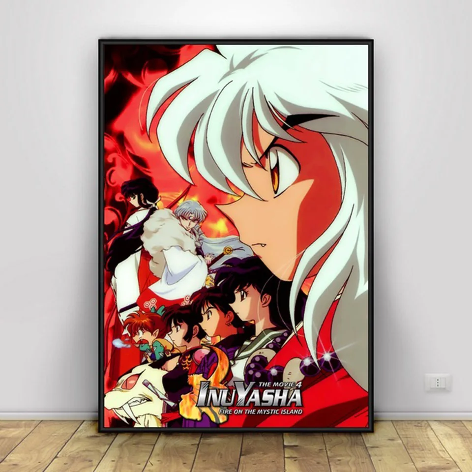Скандинавская живопись настенное искусство японское аниме постеры Inuyasha для