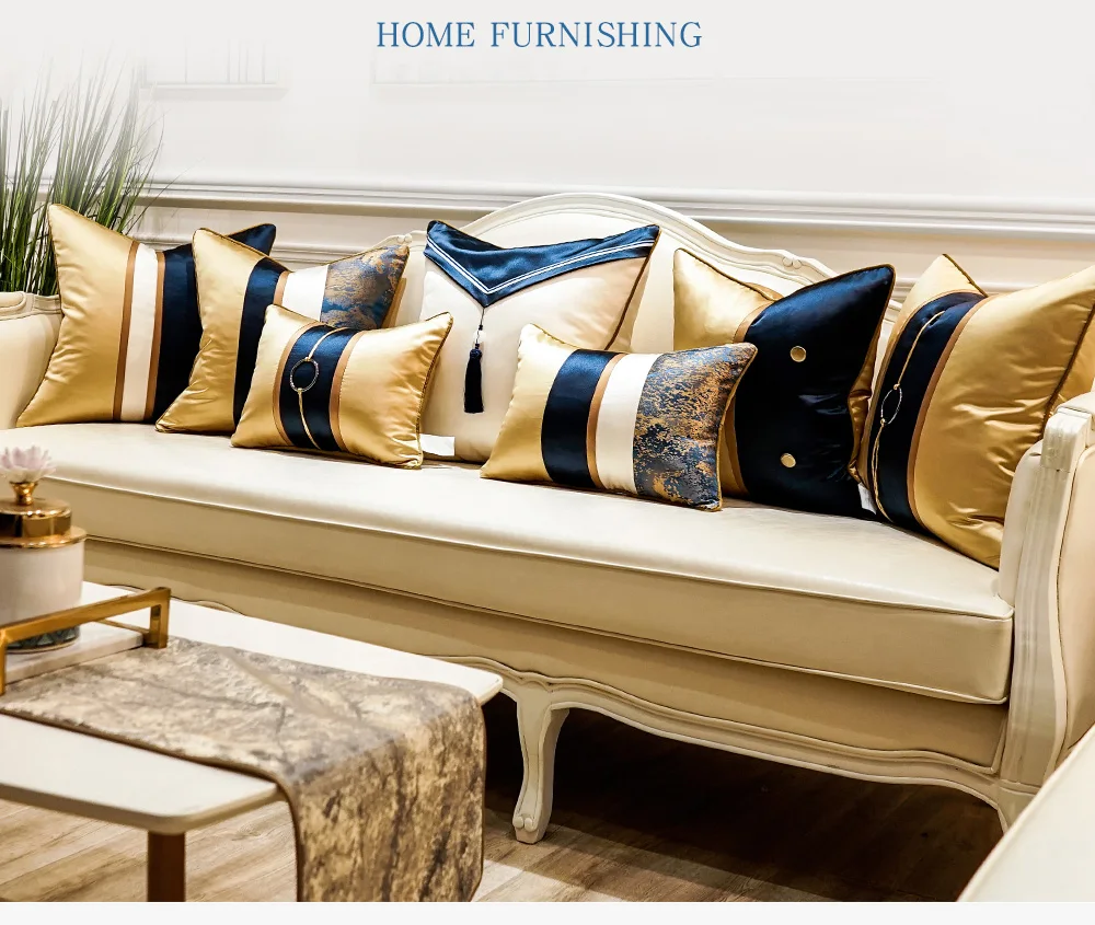 Avigers Luxury Patchwork Modern Cushion Covers with Tassels Throw Pillow Cases Home Decorative Pillowcases 45 x 45 50 x 50