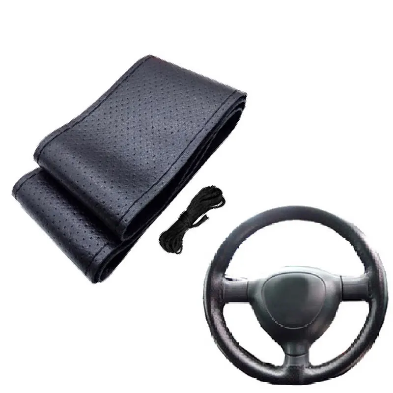 Новый Плетеный чехол рулевого колеса автомобиля 1 шт. сделай сам 38 см