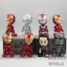 HKXZM фильм Рисунок 8 см шт./компл. супергероя Железный человек MK1 7