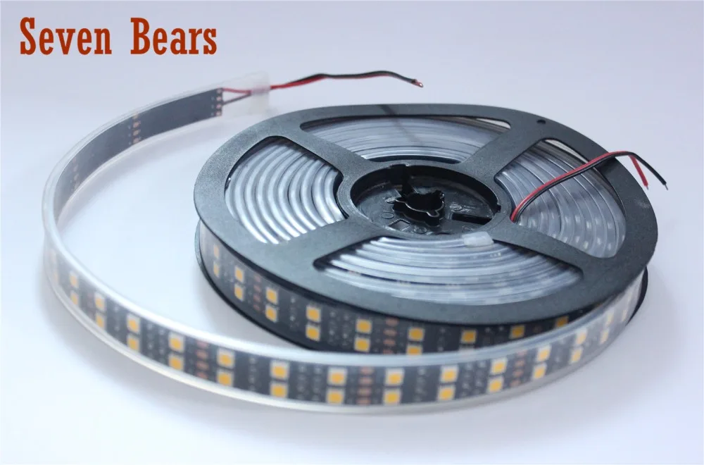 Новая Черная Светодиодная лента PCB RGB 5050 двухрядная черная печатная плата