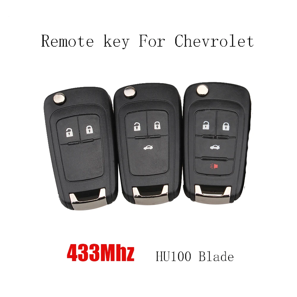 2/3/4 кнопки 433 МГц полный дистанционный ключ для Chevrolet Malibu Cruze Aveo Spark Sail управление