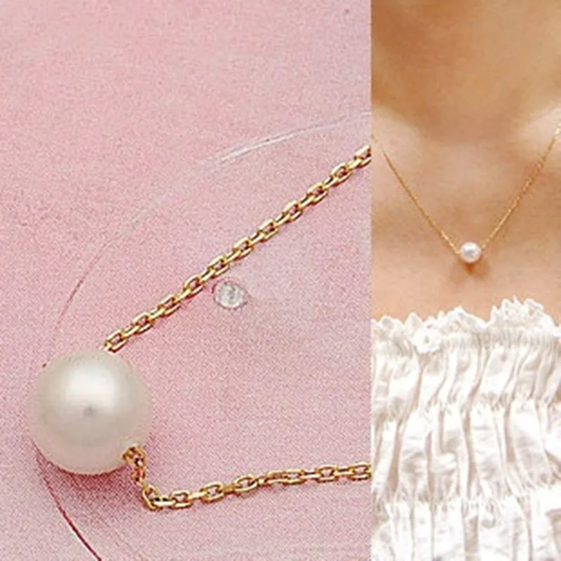 1 шт. кулон с жемчугом Колье Золотая цепь ожерелья Свадебные ювелирные изделия