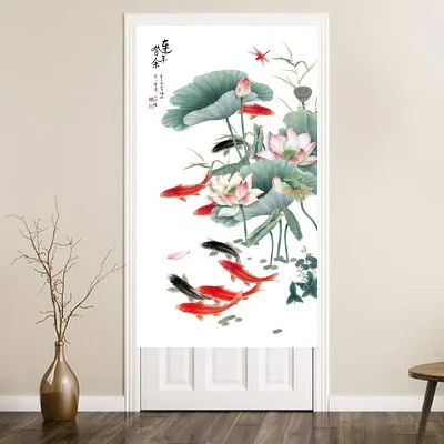 Японская занавеска Noren Koi Fish японская дверная Noren|Противомоскитные сетки| |