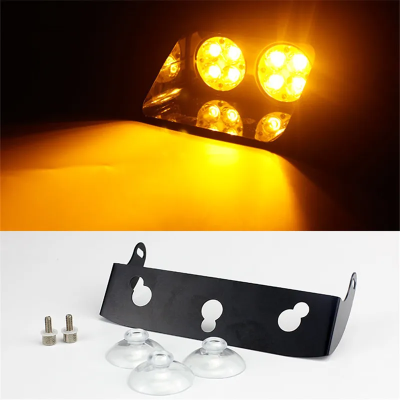 Надеясь лампы автомобиля 24 Вт 8LED Строб светодиодной вспышкой света Даш