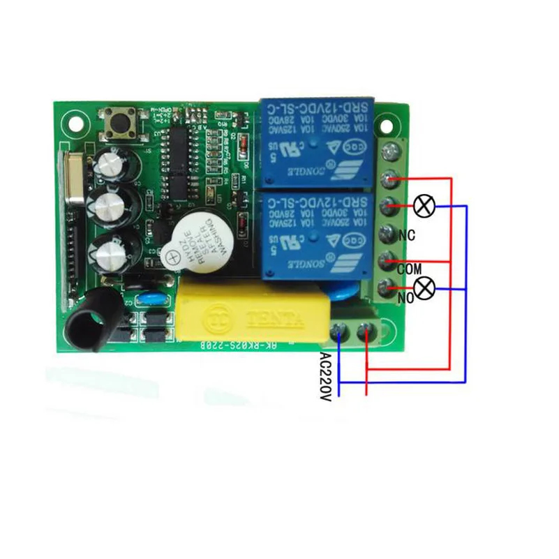 Sleeplion AC 220V 2CH 10A реле RF Беспроводной дистанционного Управление светильник