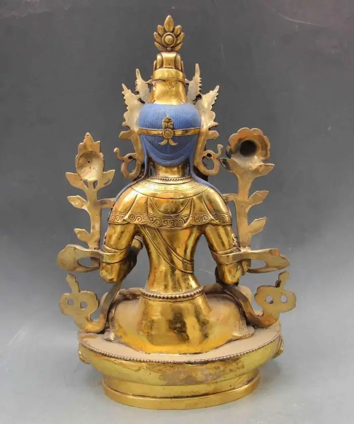 Chinese Buddhism copper bronze Bodhisattva Kwan-Yin White Tara Guan yin statue | Дом и сад