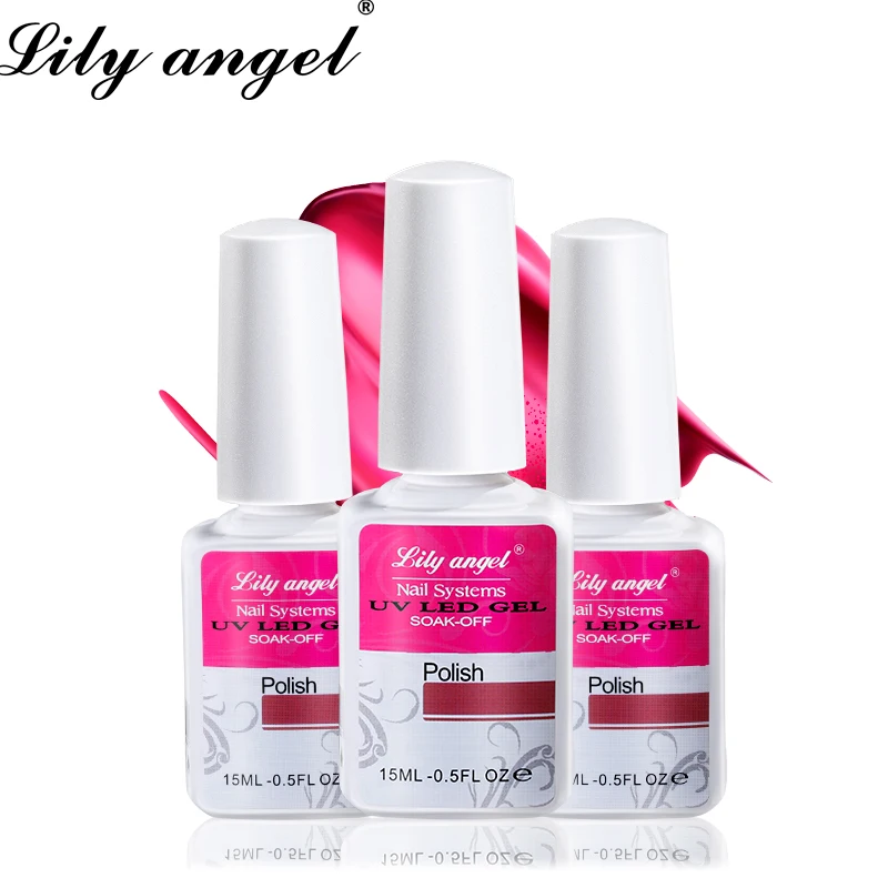 Гель лак для ногтей Lily Angel 15 мл долговечный использования со светодиодной и УФ