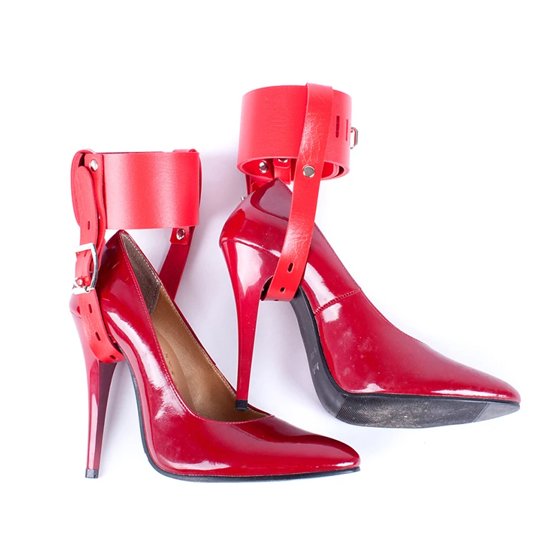 Бондаж из искусственной кожи на высоких каблуках бандаж снаряжение игрушки для