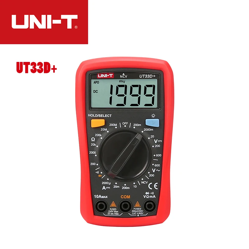 UNI T UT33A +/UT33B +/UT33C +/UT33D + Цифровые мультиметры Профессиональный электрический