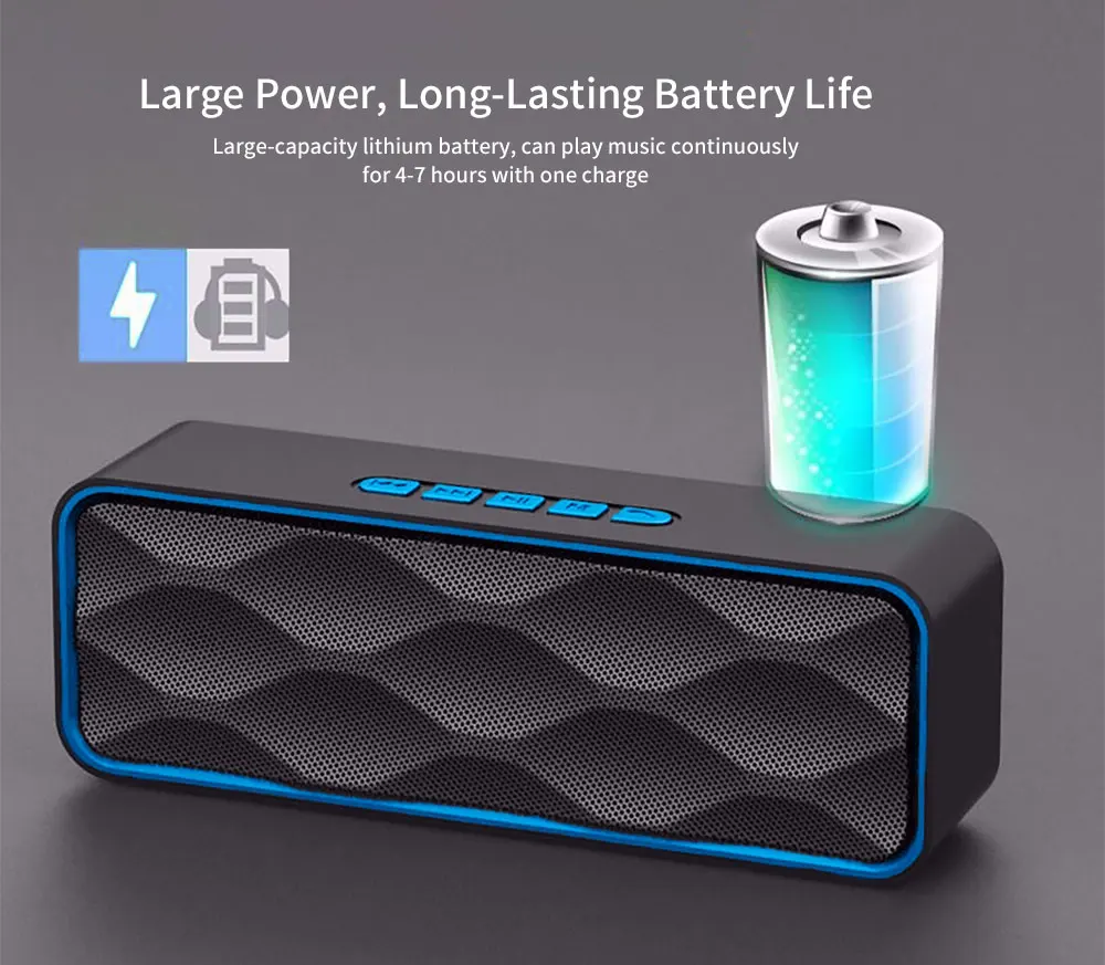 ANRY Bluetooth динамик портативный беспроводной громкоговоритель для планшетного телефона не-водонепроницаемый стерео музыка USB AUX TF FM телефонный звонок