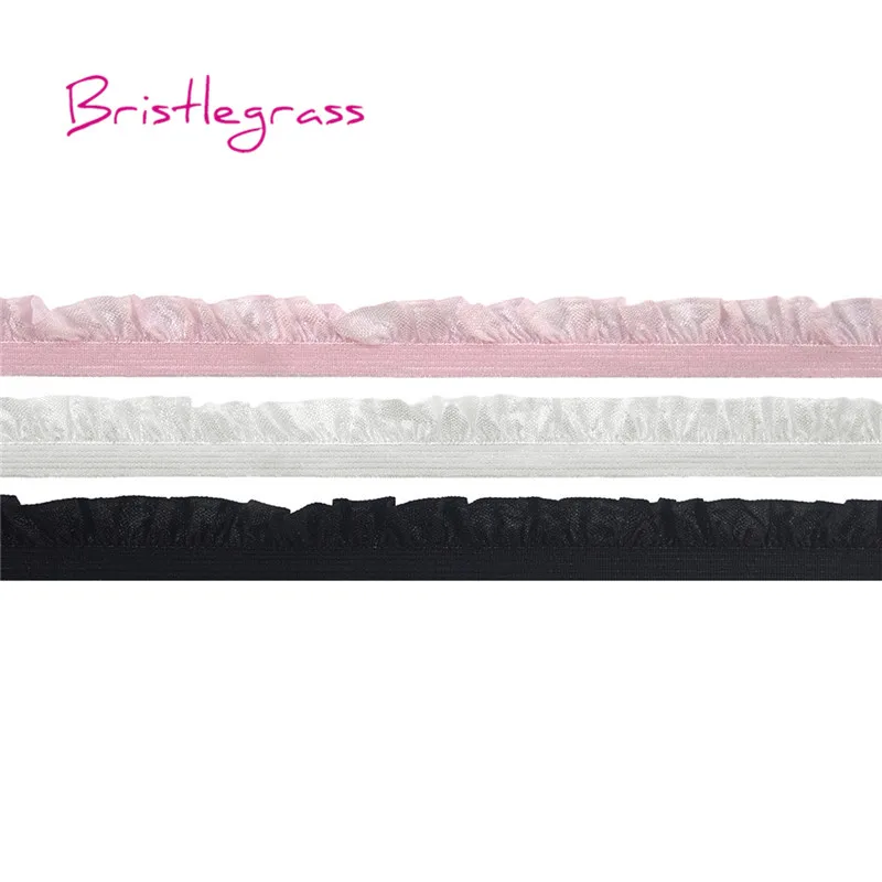 3 Yards Per Color BRISTLEGRASS 5 двор 5/" 15 мм Блестящий оборками кружевное платье с рюшами отделкой эластичный повязка из спандекса Детская повязка на голову, платье-пачка невесты свадебное платье Швейные - Цвет: 3 Yards Per Color