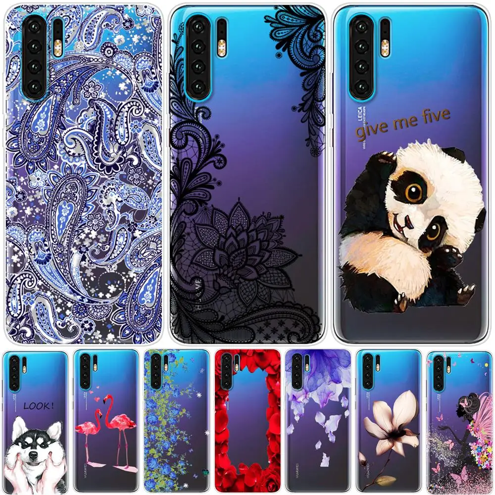 Чехол YIKS для Huawei P30 Lite Pro силиконовый мягкий ТПУ чехол с цветами телефона P20