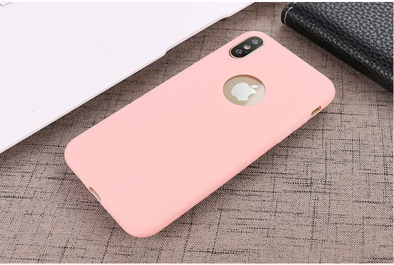 5XIAOHUO New Arrival Case For iPhone X case Candy Colors Soft TPU Silicon Phone covers 7 8 PLUS Coque Capa |