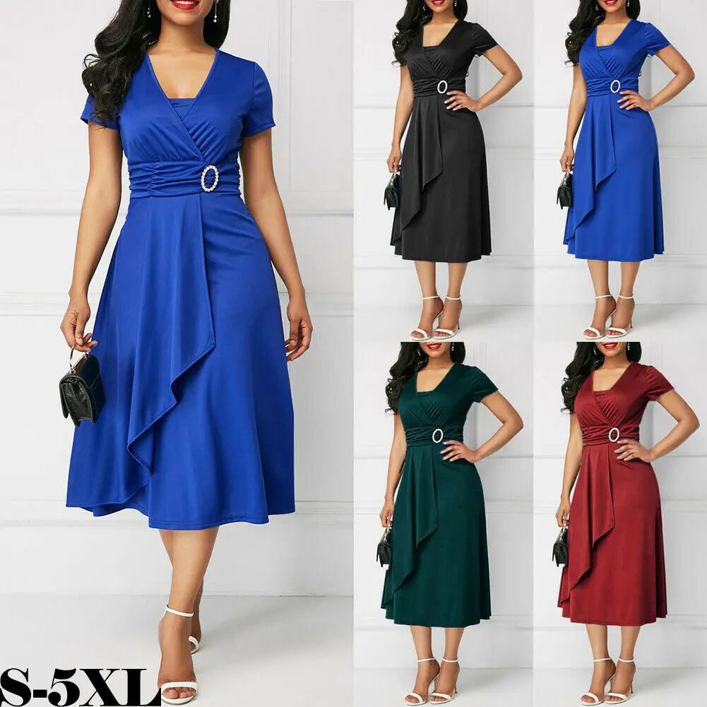 Женское платье с коротким рукавом Пляжное 2019|Женские платья| |