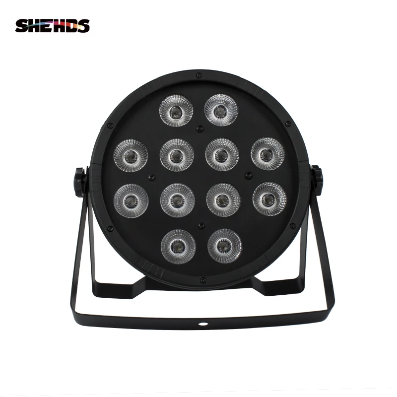 Новый светодиодный плоский светильник SHEHDS Par 12x12W RGBW 4 в 1 DMX512 сценический эффект