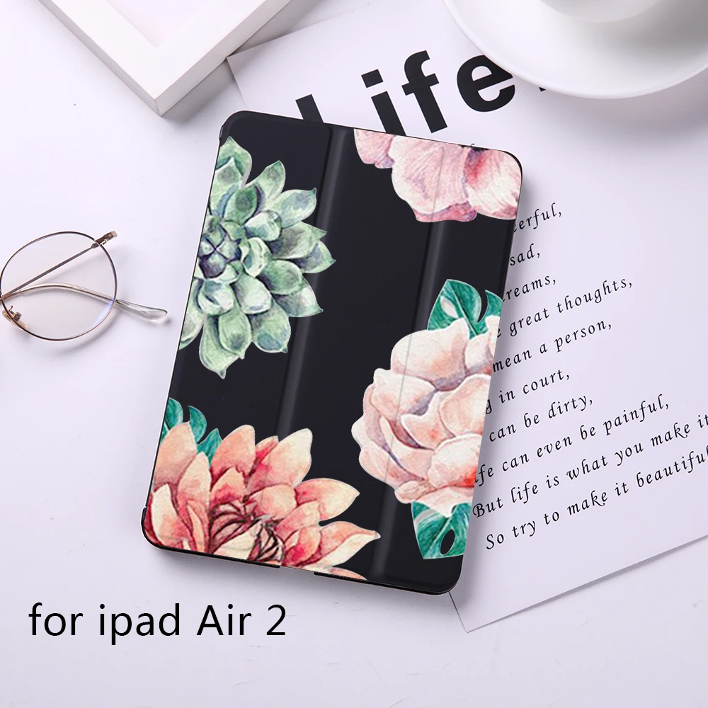 DIFFRBEAUTY милый цветочный сосна яблоко Магнит флип-чехол для apple iPad 6 Чехол для iPad Air 2 из искусственной кожи планшет складной чехол-книжка