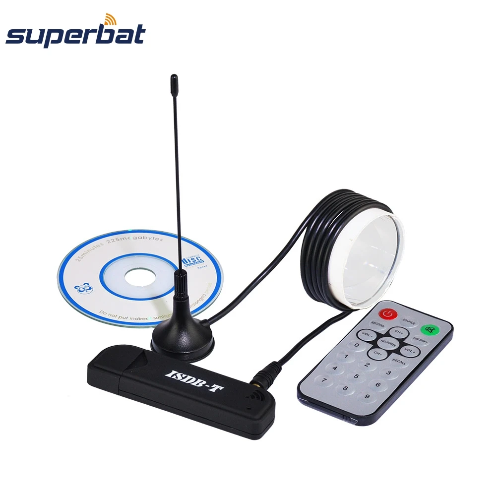 USB тюнер Superbat приемник DVB T & RTL SDR Realtek RTL2832U R820T антенна разъем MCX вход 75 Ом кабель 120