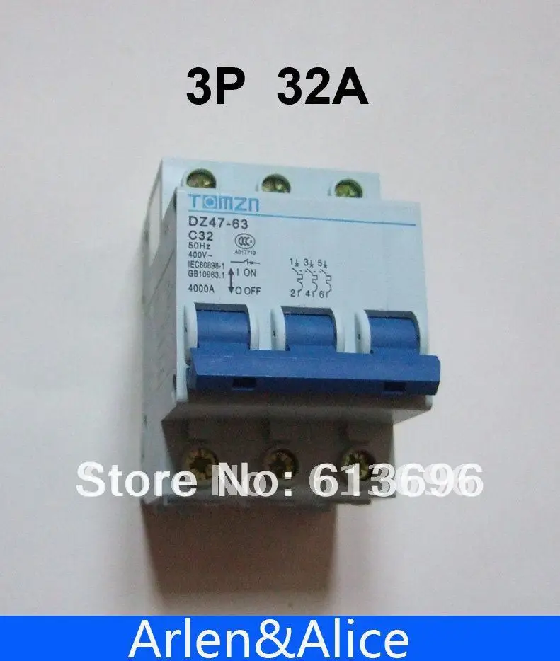 Автоматический выключатель 3P 32A 400 В ~ 50 Гц/60 Гц тип MCB C|mcb rccb|breaker toolmcb breaker |