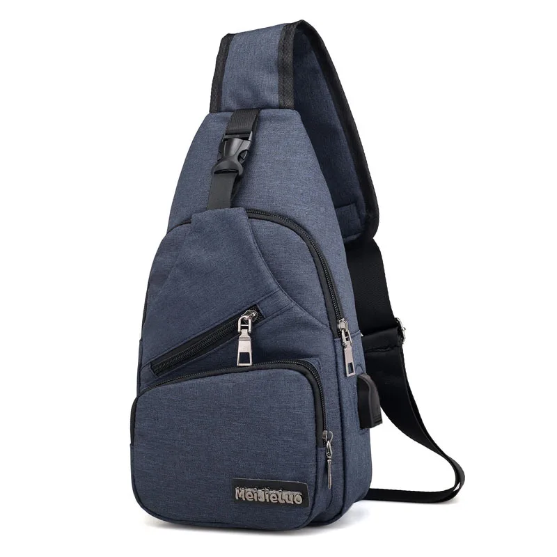 Мужские сумки на плечо зарядка через usb Crossbody Для мужчин Anti Theft груди мешок школы