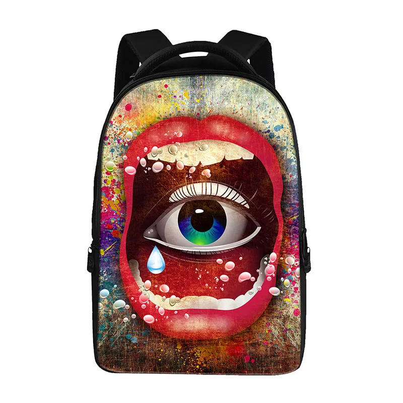 Рюкзаки для подростков с 3D-принтом глаз модные школьные ранцы начальной школы