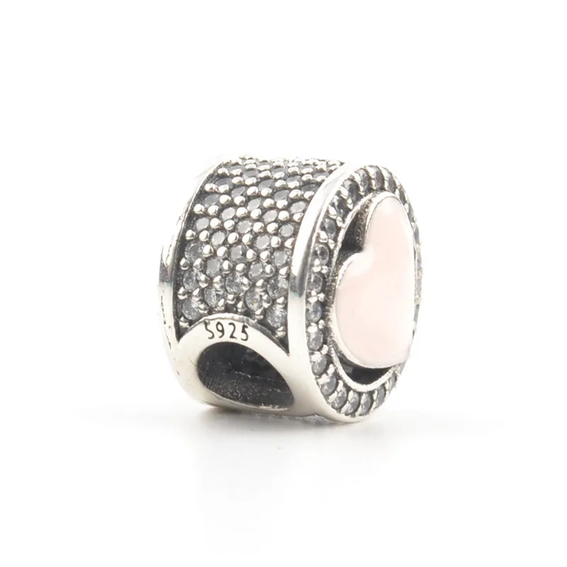 2018 Summer Authentic 925 Sterling Silver European Heart Shape Charm Beads Fit Pandora Bracelet Original Jewelry | Украшения и