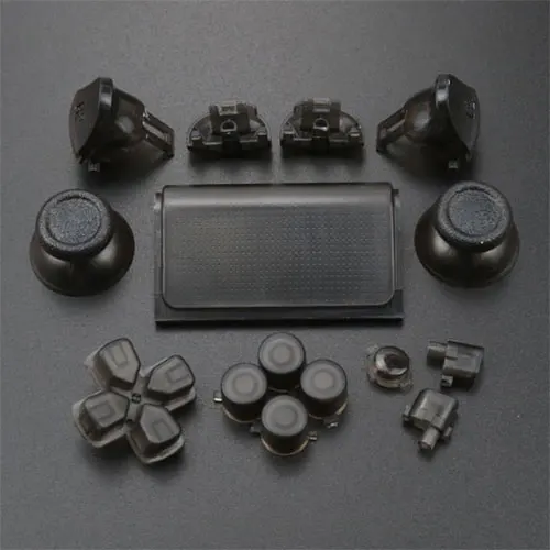 Clear Black ChengHaoRan полный набор джойстики Dpad R1 L1 R2 L2 направление ключевые кнопки ABXY для sony PS4 Pro JDS-040 контроллер - Цвет: Clear Black