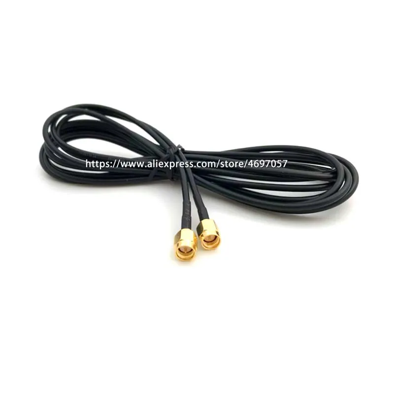 SMA штыревой к SMA штыревой кабель Wifi антенна Удлинительный кабель RF разъем адаптер RG174 1 м 2 м 3 м 5 м