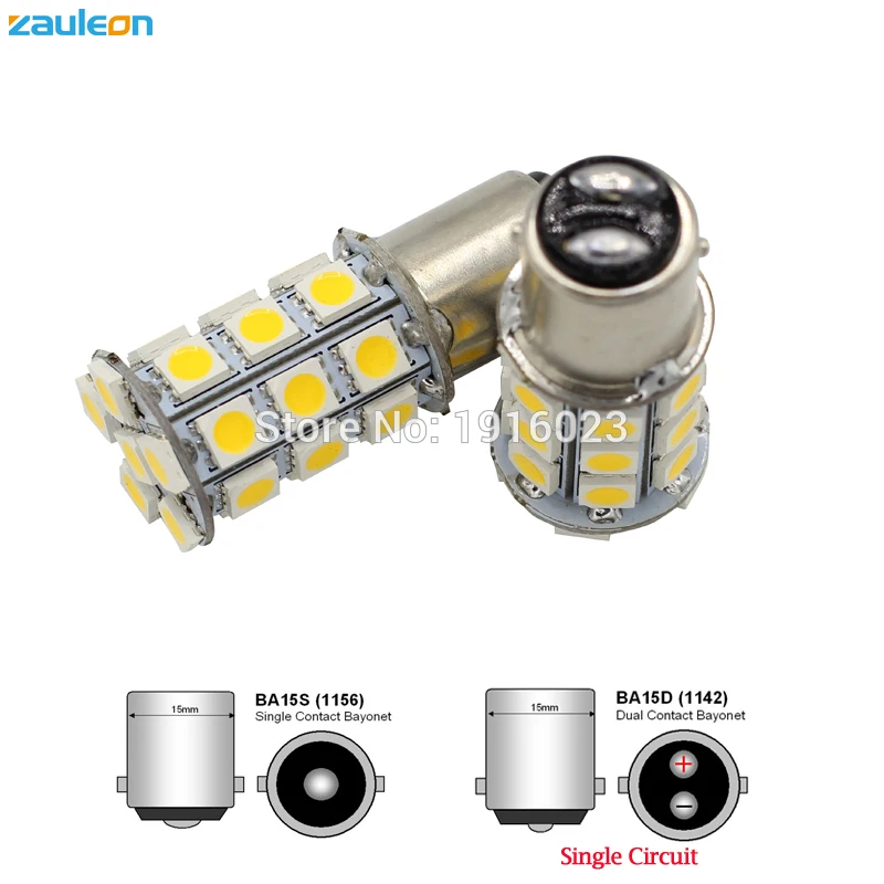 Zauleon 4 шт. 1156 BA15S 1142 BA15D LED теплый белый 3000-3500K RV трейлер СВЕТОДИОДНАЯ лампа