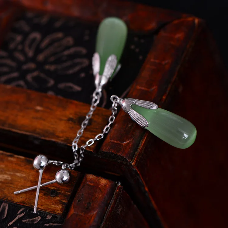 Винтажные женские серьги капли воды из стерлингового серебра 925 пробы с