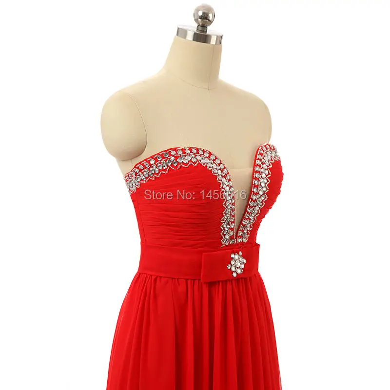 Трапециевидная Красная Шифоновая Длина бисера длинные платья приталенные для