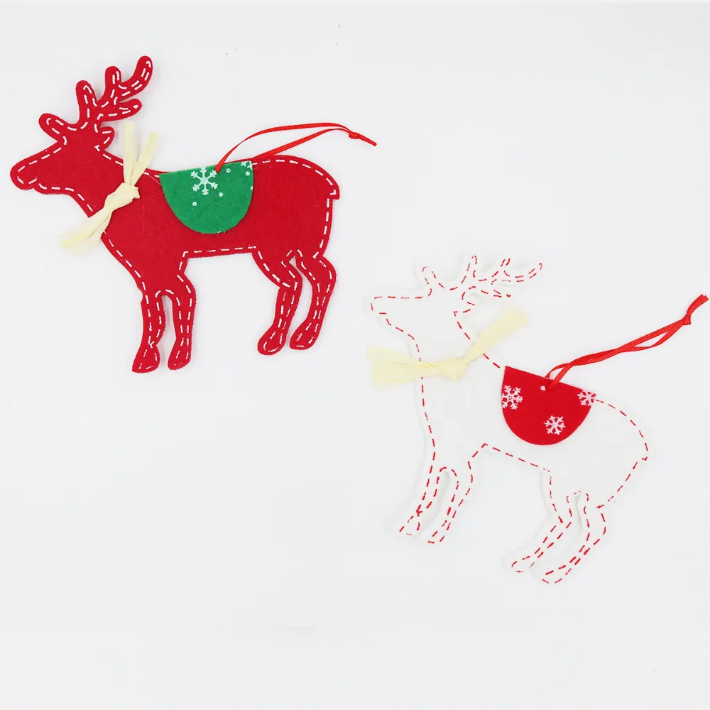 

2pcs/lot Christmas Deer Hanging Ornaments Christmas Tree Decoration Supplies Indoor Santa Claus Christmas Tree Decoration 40%off