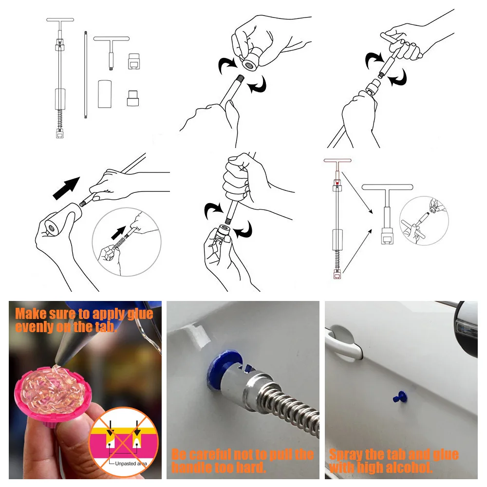 Новый дизайн 2 в 1 инструменты для ремонта вмятин без покраски скользящий молоток