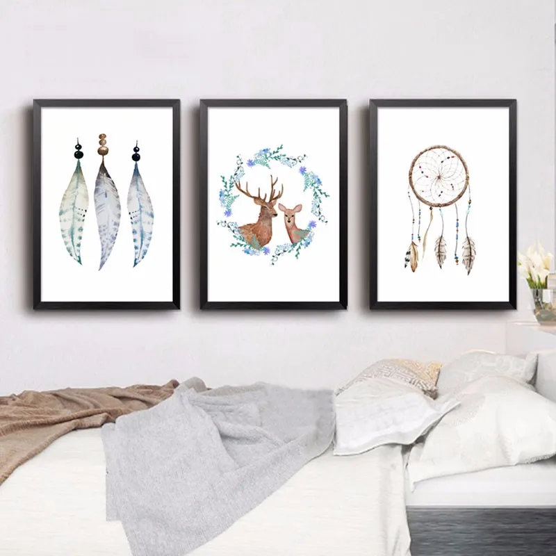 Новая стена холст олень постер печать на холсте Mondern живопись по номерам Decoracao