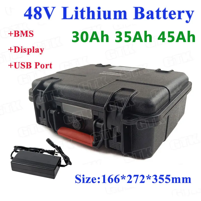 48 v 30Ah 35Ah 45Ah литий-ионный аккумулятор с BMS 1000 w 2000 w мотор для электрического велосипеда кресло-коляска с аккумулятором+ 3A зарядное устройство