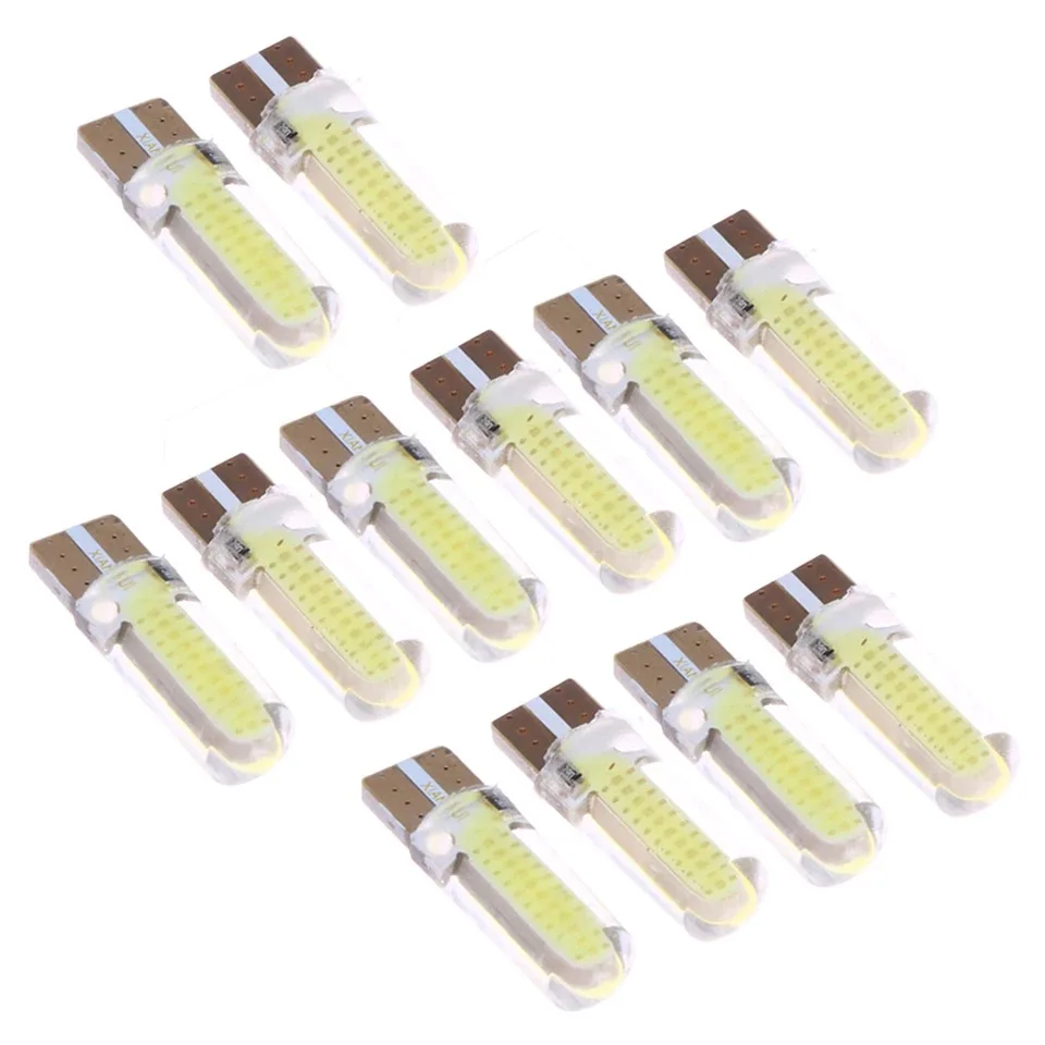 20 шт T10 COB W5W светодиодный интерьер автомобиля светильник позиции 12V 194 501 wedge bulb