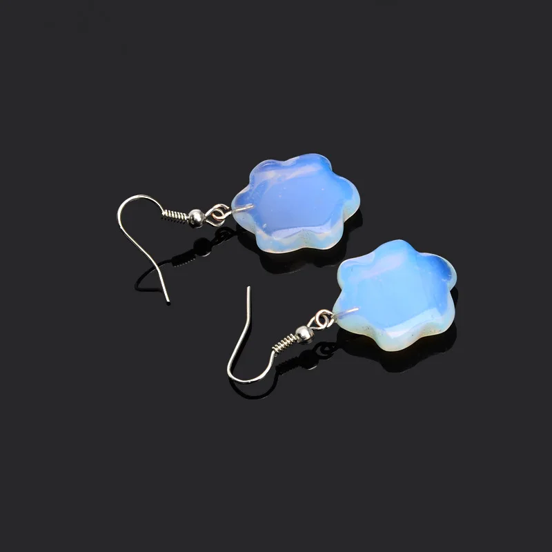 Каменный цветок опал Серьги Кристалл Мода AliExpress белки прозрачный Длинные
